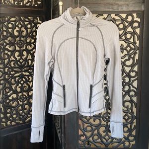 Lululemon chevron ruffle zip up jacket!